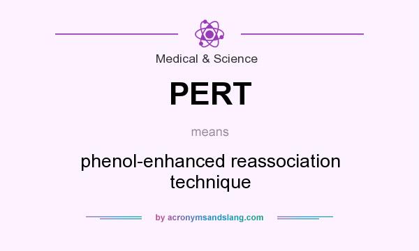 What does PERT mean? It stands for phenol-enhanced reassociation technique