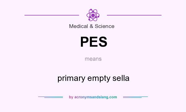 What does PES mean? It stands for primary empty sella