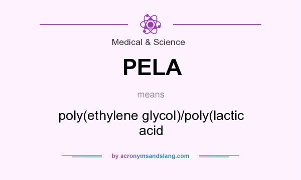 What does PELA mean? It stands for poly(ethylene glycol)/poly(lactic acid