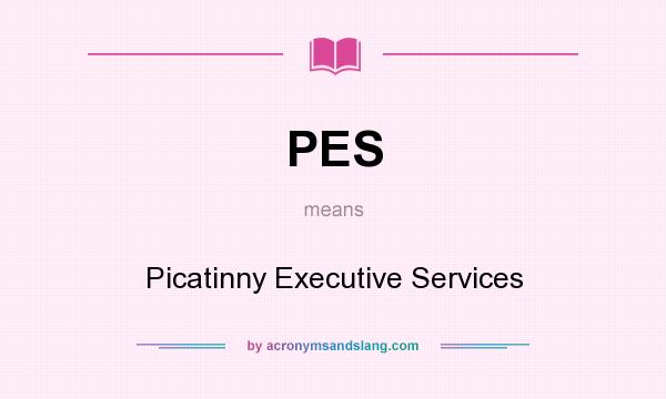What does PES mean? It stands for Picatinny Executive Services