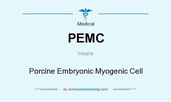 What does PEMC mean? It stands for Porcine Embryonic Myogenic Cell