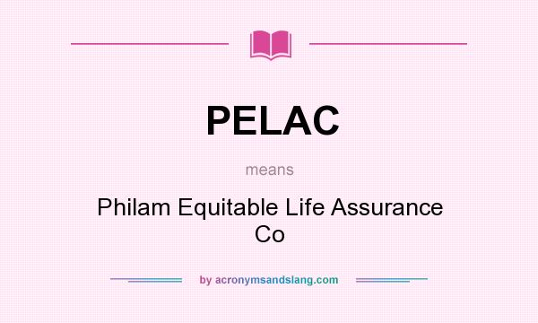 What does PELAC mean? It stands for Philam Equitable Life Assurance Co