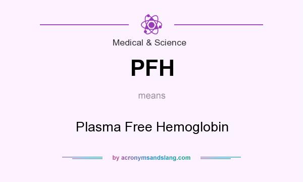 What does PFH mean? It stands for Plasma Free Hemoglobin