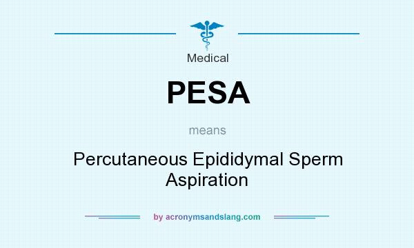 What does PESA mean? It stands for Percutaneous Epididymal Sperm Aspiration