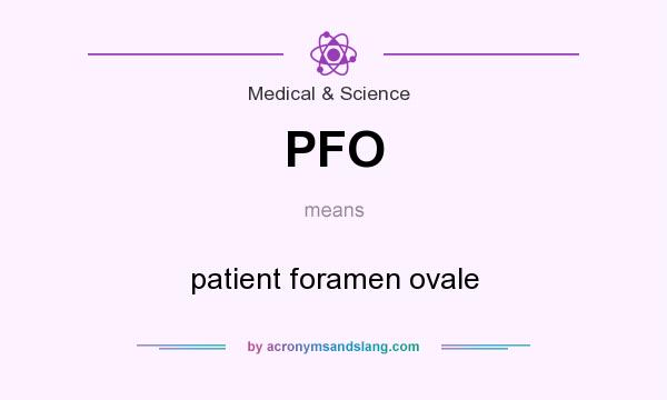 What does PFO mean? It stands for patient foramen ovale