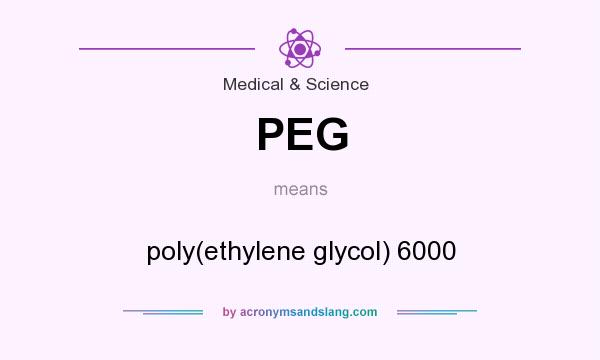 What does PEG mean? It stands for poly(ethylene glycol) 6000