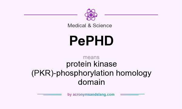 What does PePHD mean? It stands for protein kinase (PKR)-phosphorylation homology domain