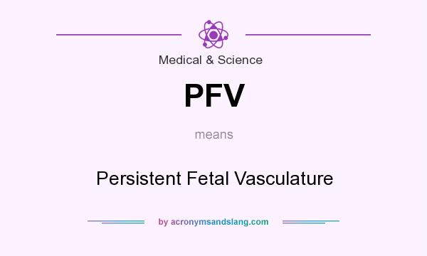 What does PFV mean? It stands for Persistent Fetal Vasculature