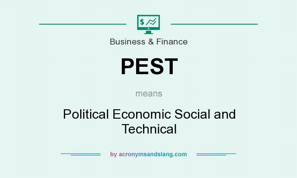 What does PEST mean? It stands for Political Economic Social and Technical