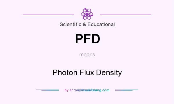What does PFD mean? It stands for Photon Flux Density