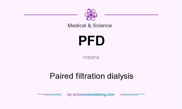 What does PFD mean? It stands for Paired filtration dialysis