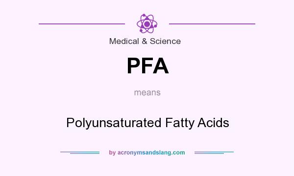 What does PFA mean? It stands for Polyunsaturated Fatty Acids