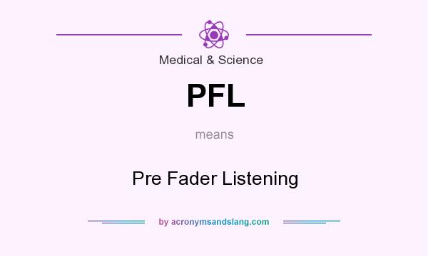 What does PFL mean? It stands for Pre Fader Listening