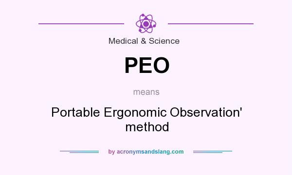 What does PEO mean? It stands for Portable Ergonomic Observation` method
