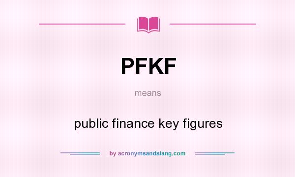 What does PFKF mean? It stands for public finance key figures