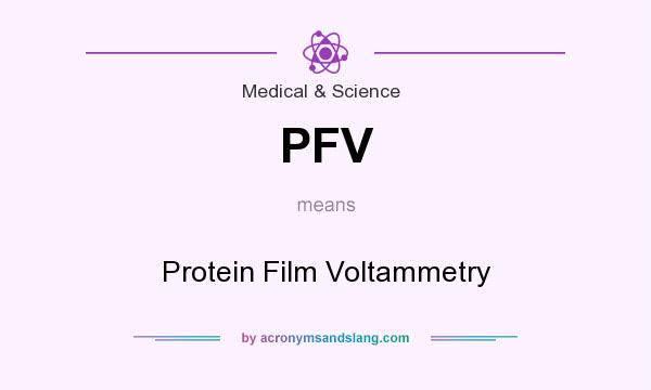 What does PFV mean? It stands for Protein Film Voltammetry