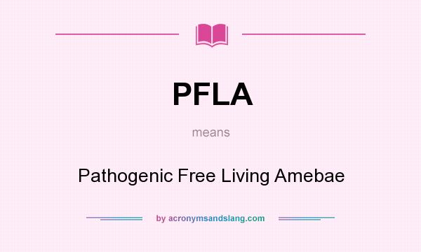 What does PFLA mean? It stands for Pathogenic Free Living Amebae