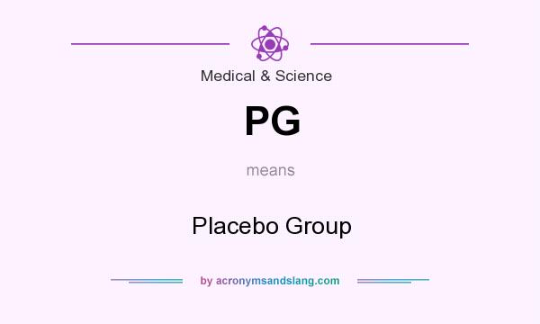 What does PG mean? It stands for Placebo Group