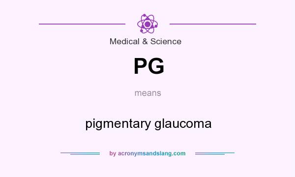 What does PG mean? It stands for pigmentary glaucoma