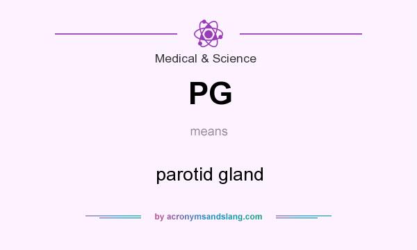 What does PG mean? It stands for parotid gland