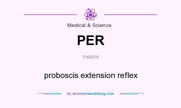 What does PER mean? It stands for proboscis extension reflex