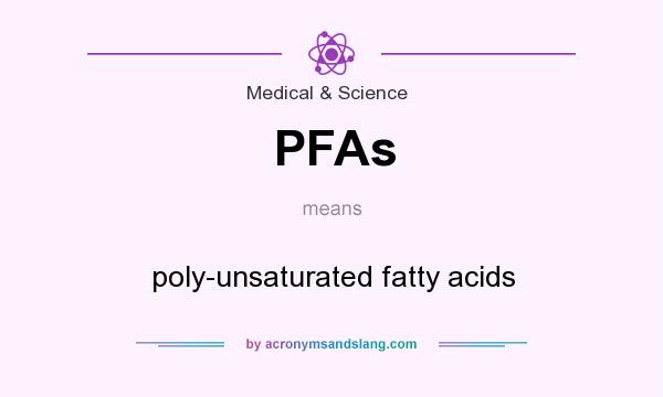 What does PFAs mean? It stands for poly-unsaturated fatty acids