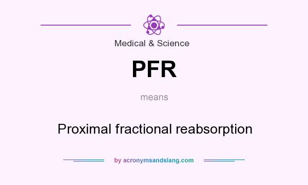 What does PFR mean? It stands for Proximal fractional reabsorption