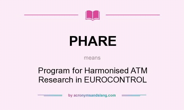 What does PHARE mean? It stands for Program for Harmonised ATM Research in EUROCONTROL