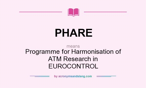 What does PHARE mean? It stands for Programme for Harmonisation of ATM Research in EUROCONTROL