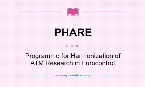 What does PHARE mean? It stands for Programme for Harmonization of ATM Research in Eurocontrol