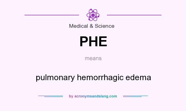 What does PHE mean? It stands for pulmonary hemorrhagic edema