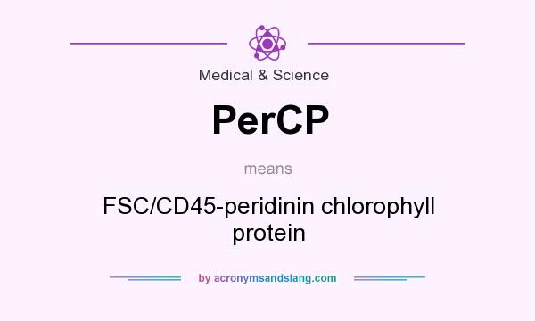 What does PerCP mean? It stands for FSC/CD45-peridinin chlorophyll protein
