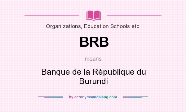 What does BRB mean? It stands for Banque de la République du Burundi