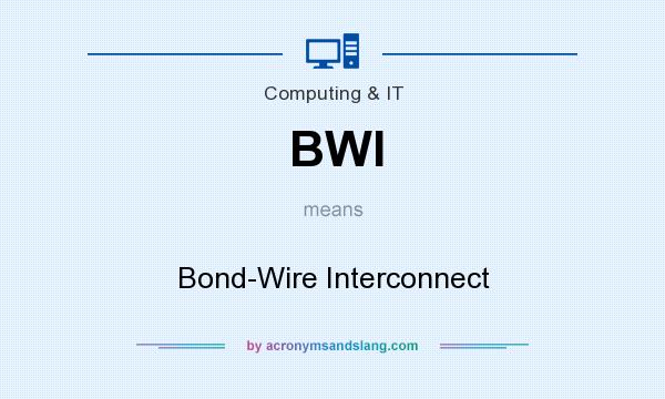 What does BWI mean? It stands for Bond-Wire Interconnect