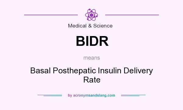 What does BIDR mean? It stands for Basal Posthepatic Insulin Delivery Rate