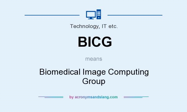 What does BICG mean? It stands for Biomedical Image Computing Group