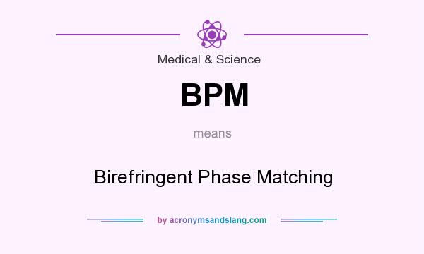 What does BPM mean? It stands for Birefringent Phase Matching