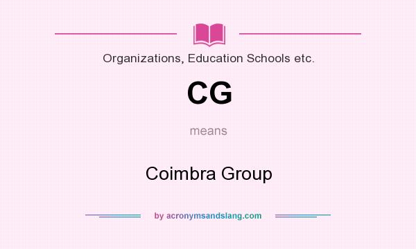 What does CG mean? It stands for Coimbra Group