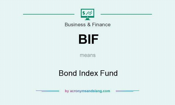 What does BIF mean? It stands for Bond Index Fund