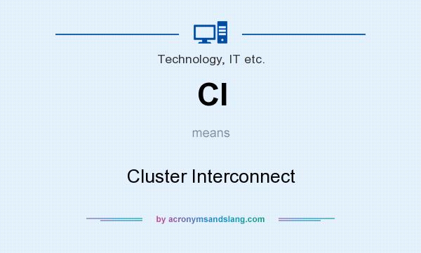 What does CI mean? It stands for Cluster Interconnect