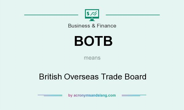 What does BOTB mean? It stands for British Overseas Trade Board