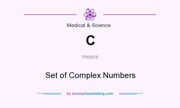 What does C mean? It stands for Set of Complex Numbers