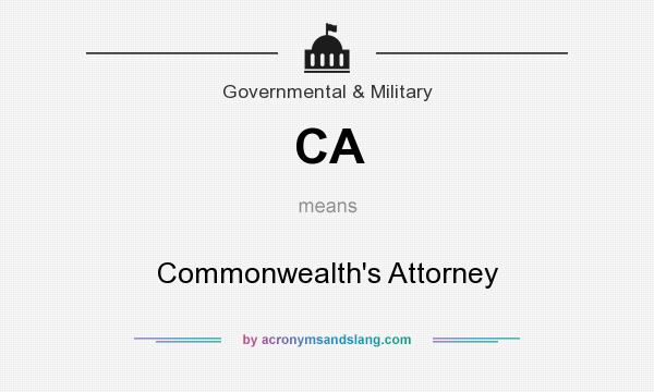 What does CA mean? It stands for Commonwealth`s Attorney
