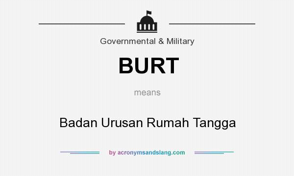 What does BURT mean? It stands for Badan Urusan Rumah Tangga