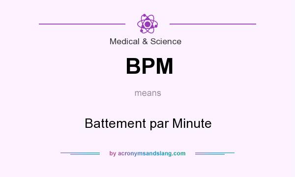 What does BPM mean? It stands for Battement par Minute