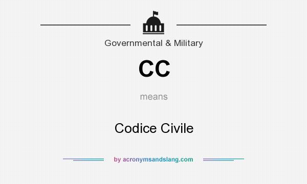 What does CC mean? It stands for Codice Civile