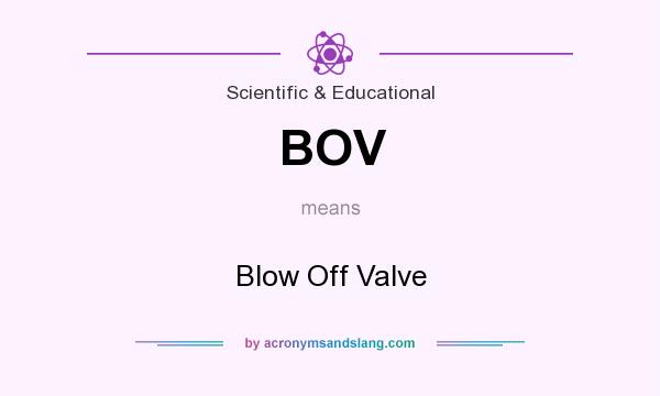 What does BOV mean? It stands for Blow Off Valve