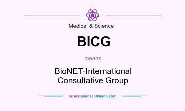What does BICG mean? It stands for BioNET-International Consultative Group