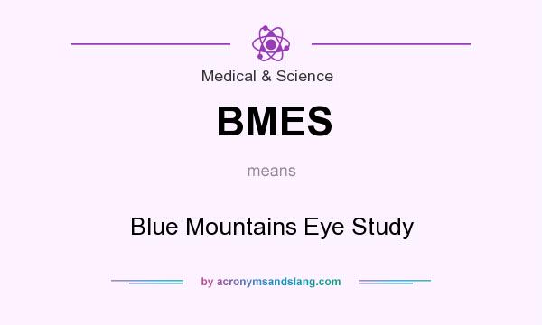 What does BMES mean? It stands for Blue Mountains Eye Study