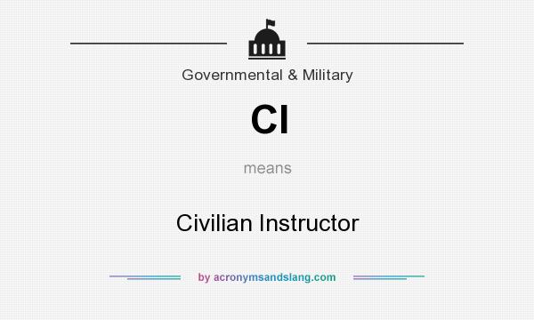 What does CI mean? It stands for Civilian Instructor